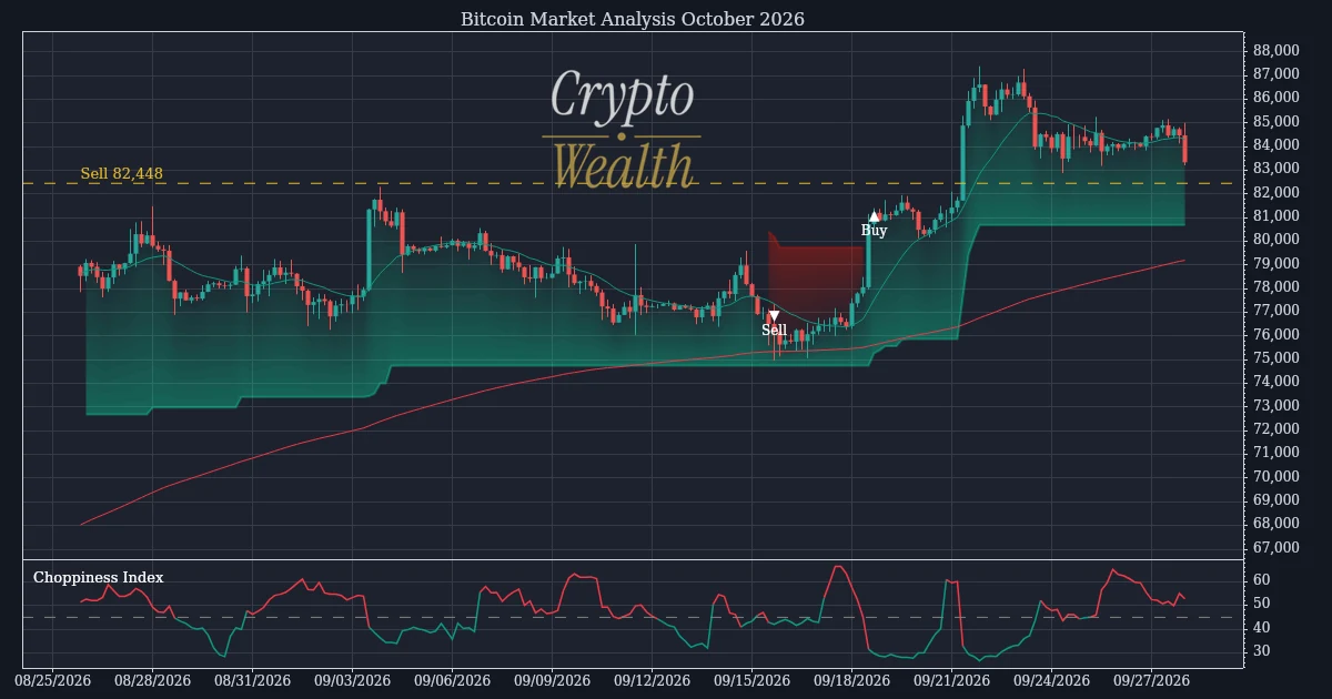 Bitcoin Market Analysis October 2026: 82,448 Sell Line Holds