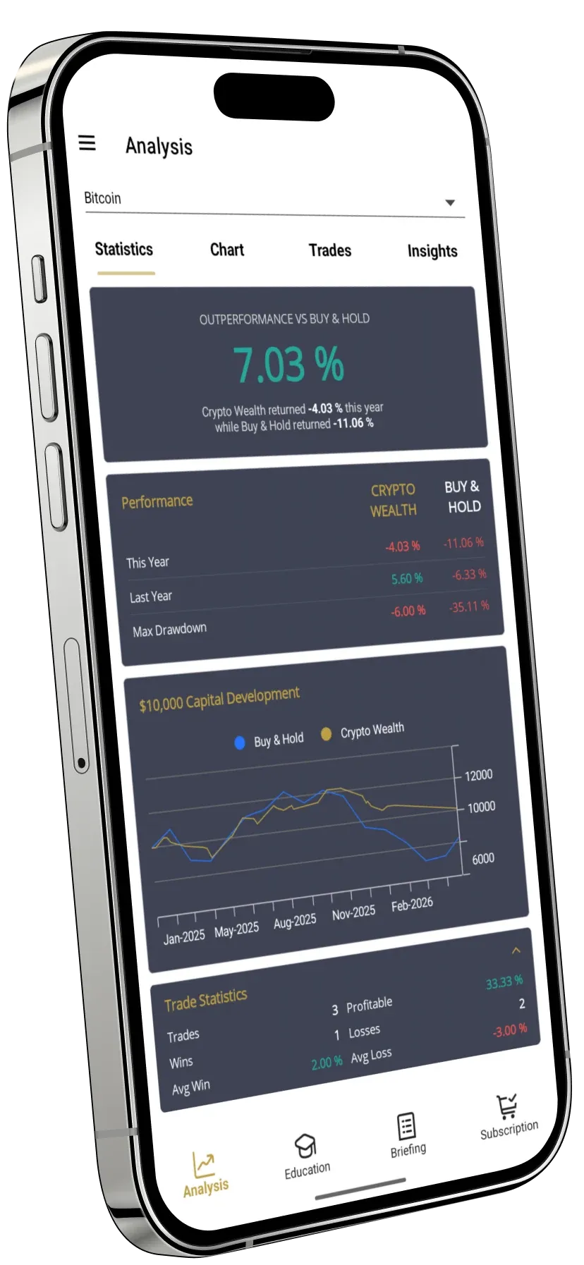 Crypto Wealth performance overview